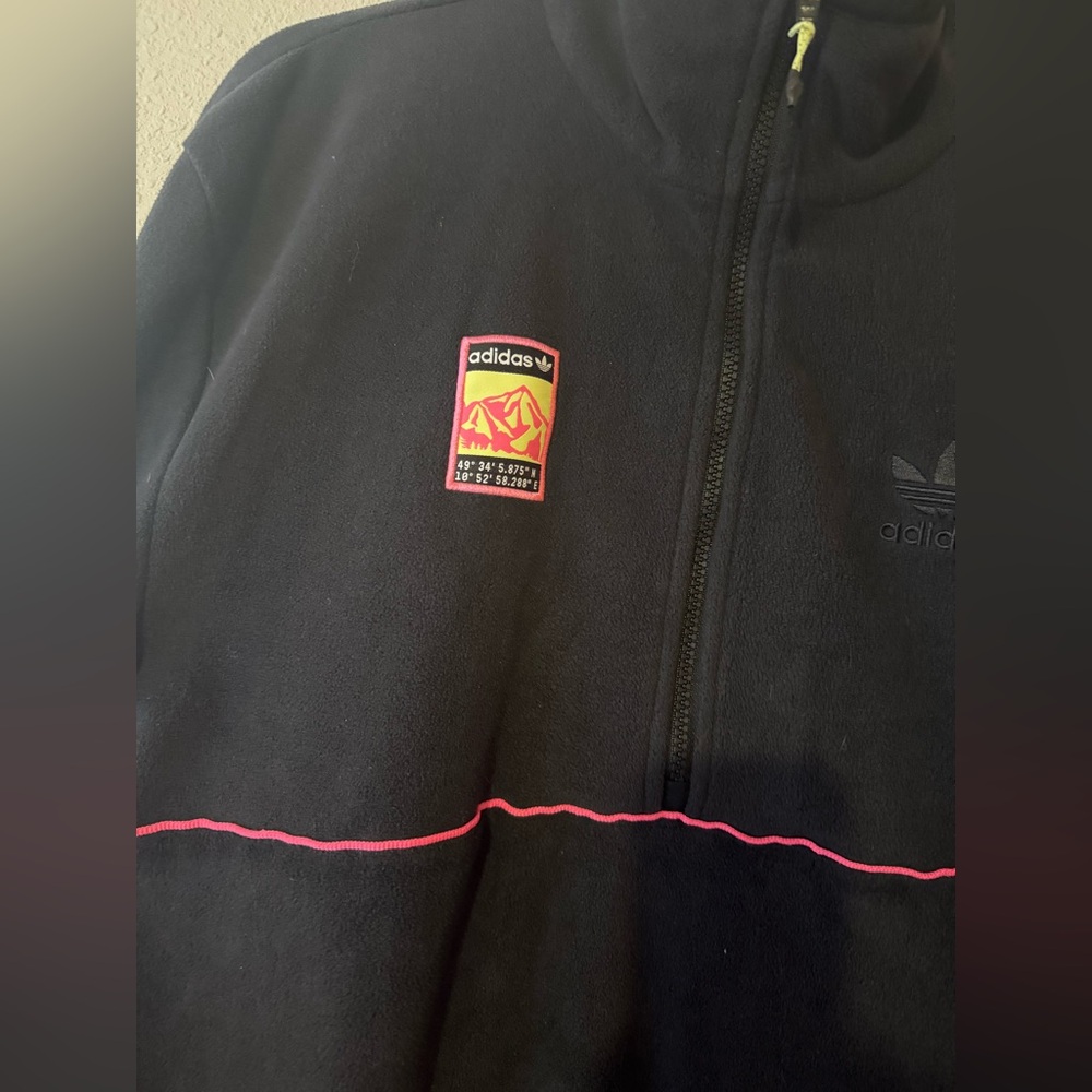 ADIDAS POLAR RETRO OUTDOOR FLEECE HALF ZIP SMALL - Picture 4 of 5